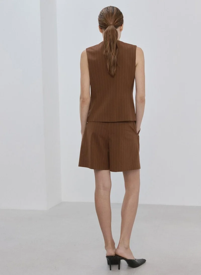 مانجو Pinstriped suit waistcoat